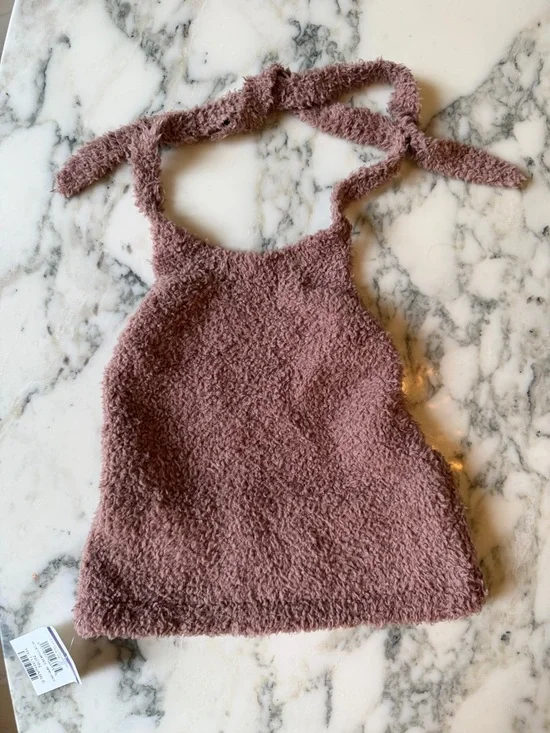 NWT SKIMS Cozy Rose Brown Halter Top L/XL - Picture 2 of 6